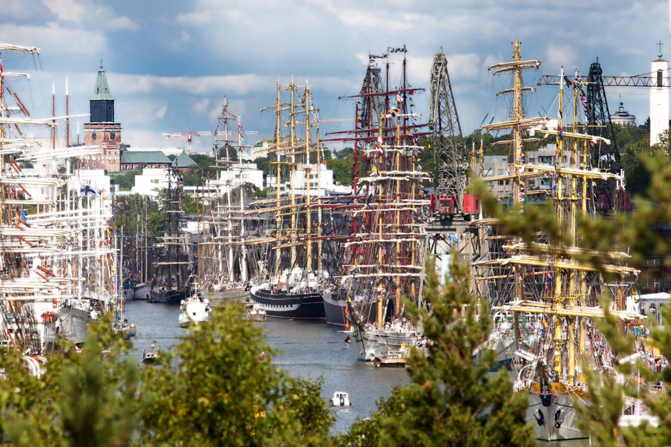 The Tall Ships fleet in Turku