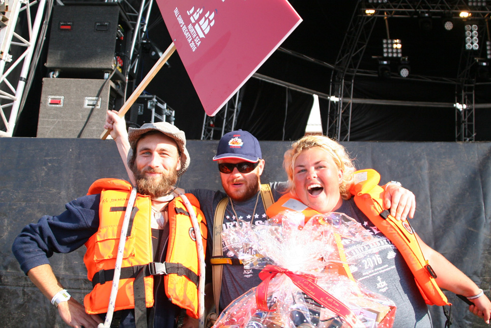 The crew of Brabander during the Prize Giving Ceremony