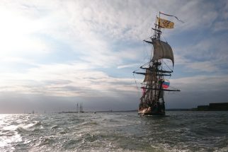Shtandart in the Parade of Sail in Gothenburg