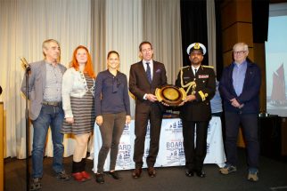 STA Germany picking up the Sultan Qaboos Sail Training Trophy