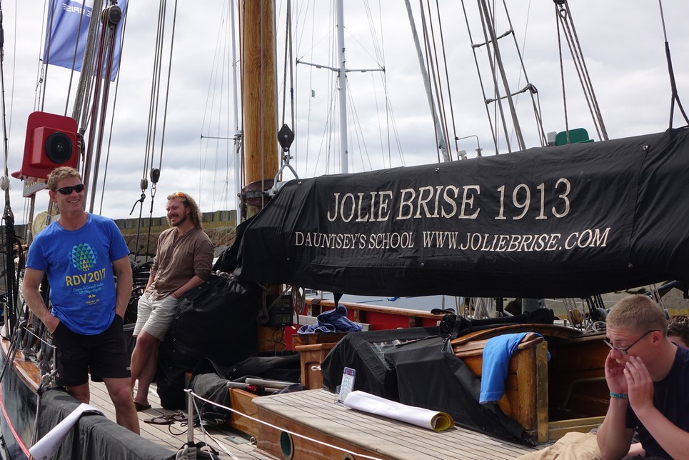 Having fun on board Jolie Brise