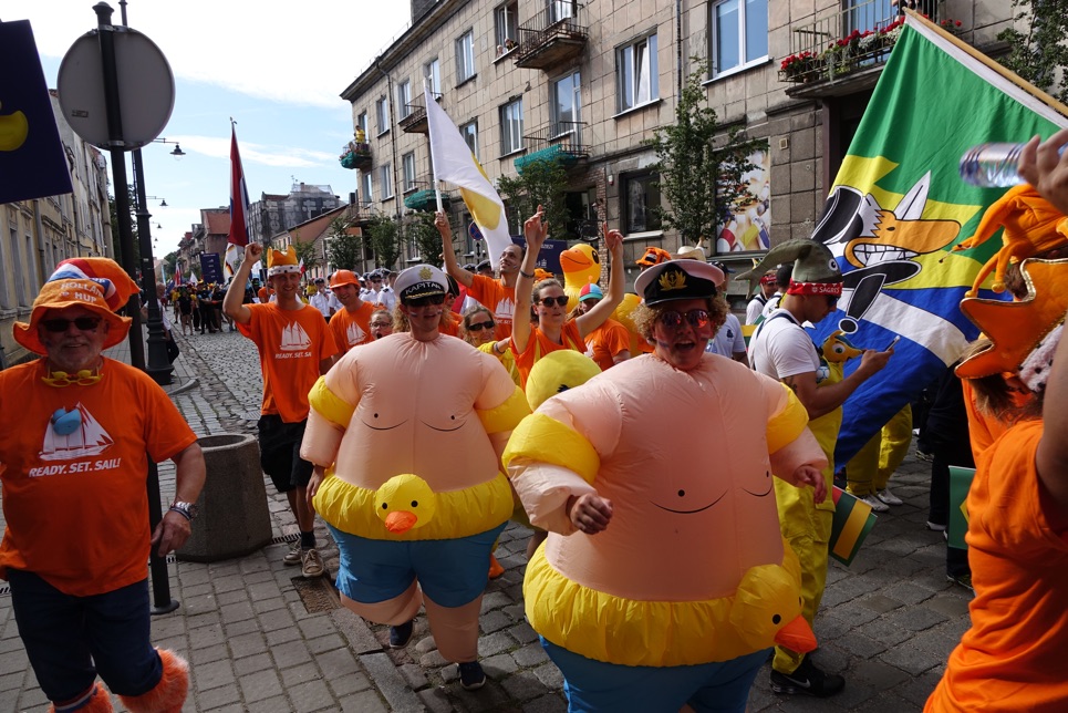 The Crew Parade in Klaipeda.