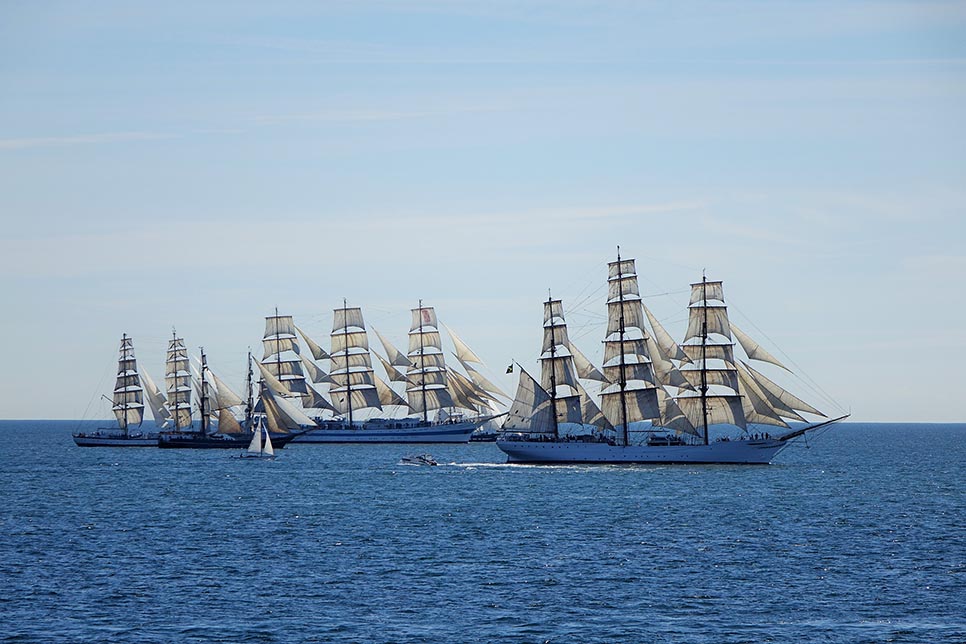 The Tall Ships fleet make quick passage during Race 2.