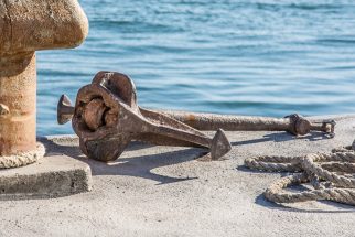 Ships Anchor by the sea