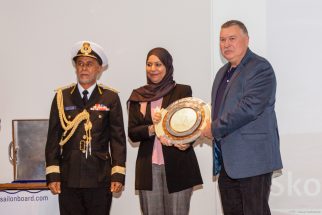 Sultan Qaboos Trophy: Skonnerten Jylland collected by Capt. Niels Kristensen.
