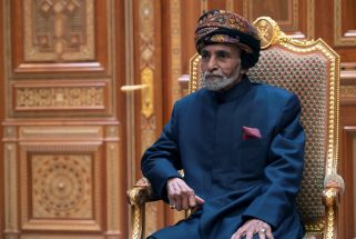 Sultan of Oman Qaboos bin Said al-Said sits during a meeting with U.S. Secretary of State Mike Pompeo (not pictured) at the Beit Al Baraka Royal Palace in Muscat, Oman January 14, 2019. Andrew Caballero-Reynolds/Pool via REUTERS - RC12E4FA2B40