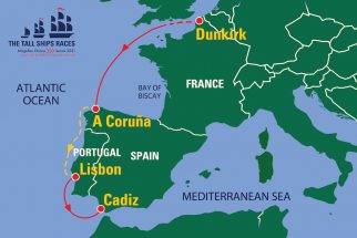 THE TALL SHIPS RACES MEGALLAN ELCANO 500 SERIES 2021 route map
